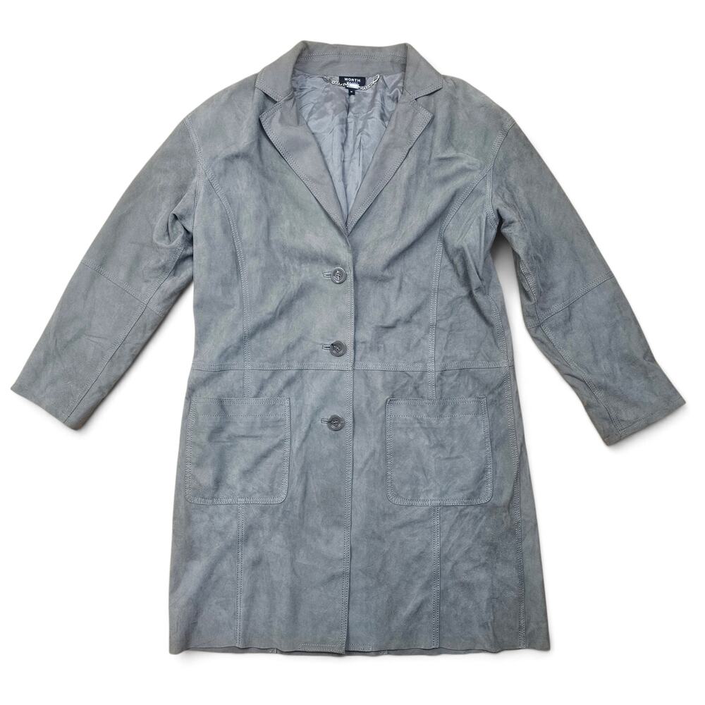 WORTH NEW YORK Genuine Leather Jacket Women's Suede Elevated Casual Minimalist